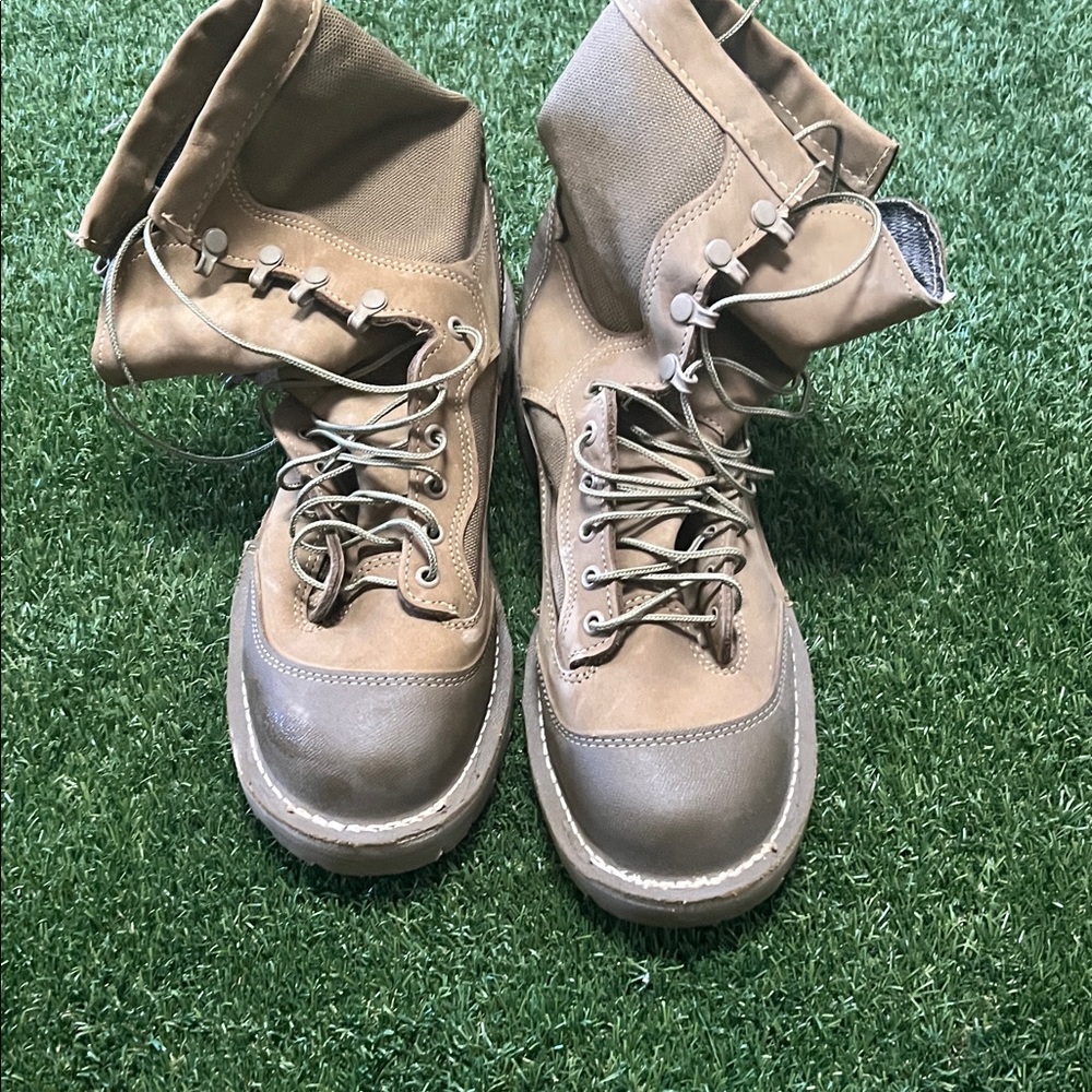 Brown Lace-Up Combat Boots